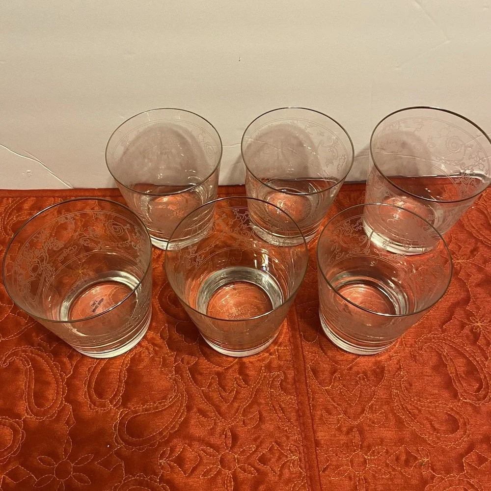 Set Of 4 Mikasa Tyler Florence Chef's White DOUBLE OLD FASHIONED Glasses Whiskey